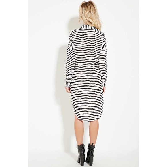 Forever 21 Striped Shirt Dress - Picture 4 of 4